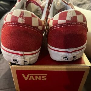 Vans red checkered